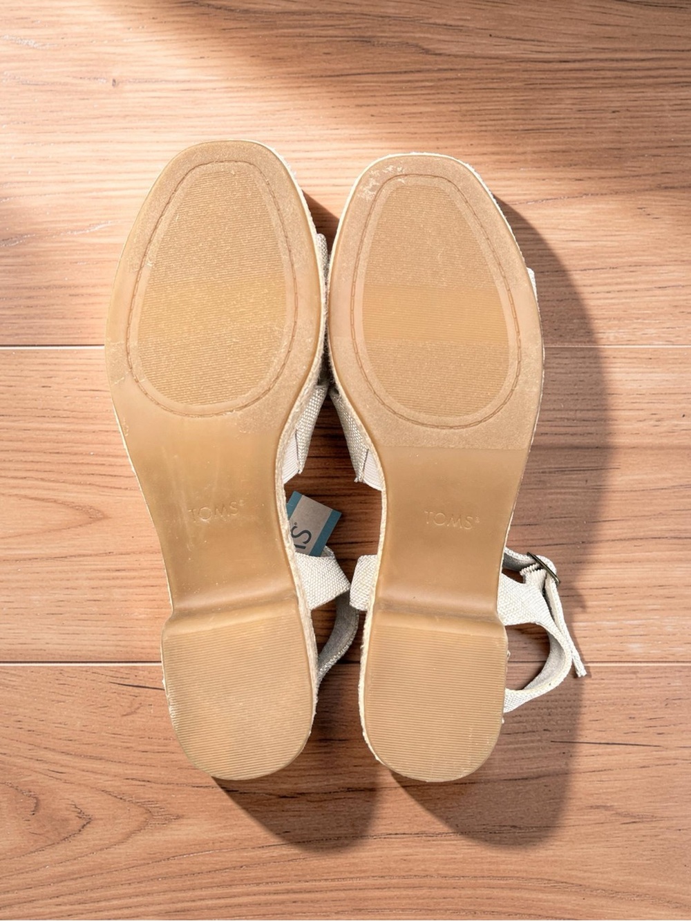TOMS Kiki Natural Yarn Dye Espadrille Platform Sandals NWT Size 9 - Picture 9 of 10